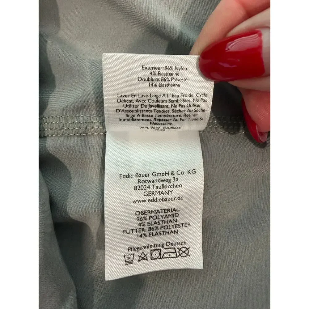 ✨ EDDIE BAUER Black Travel Hiking Stretch Skort 14 Quick Dry EUC 🏔️